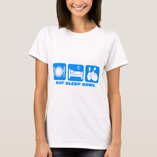 Essen Sie Schlafschüssel T-Shirt (Vorderseite)