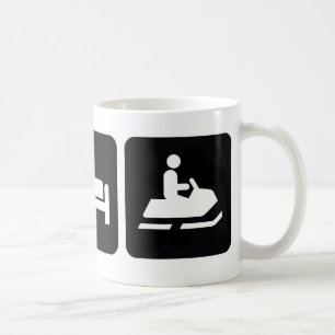 Essen Sie SchlafSnowmobile Kaffeetasse