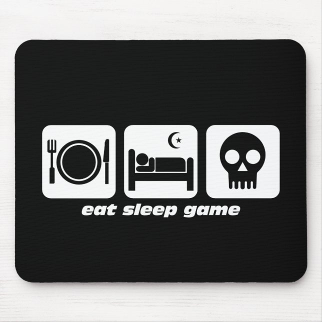 Essen Sie Schlafspiel Mousepad (Vorne)