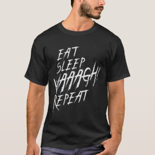 Essen Sie Schlafwaagh! Wiederholen Ork War Fan Nie T-Shirt