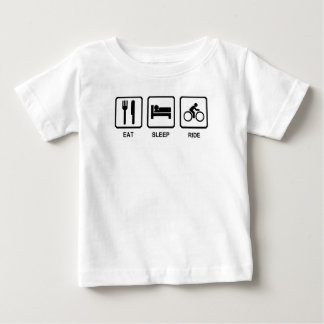 Essen Sie schwarze Zyklus-Mountainbike der Baby T-shirt
