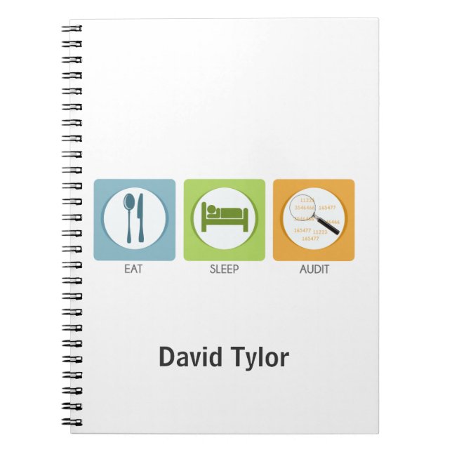 Essen Sie Sleep Audit! Notizblock (Vorderseite)