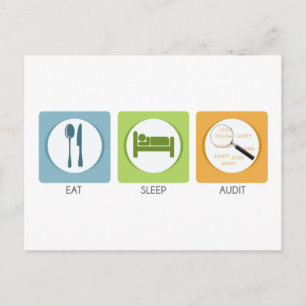 Essen Sie Sleep Audit! Postkarte