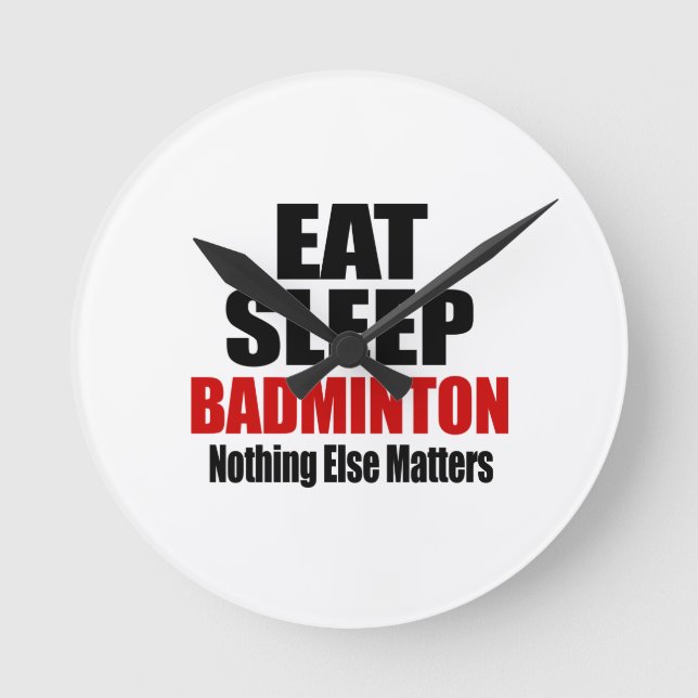 ESSEN SIE SLEEP BADMINTON RUNDE WANDUHR (Vorderseite)