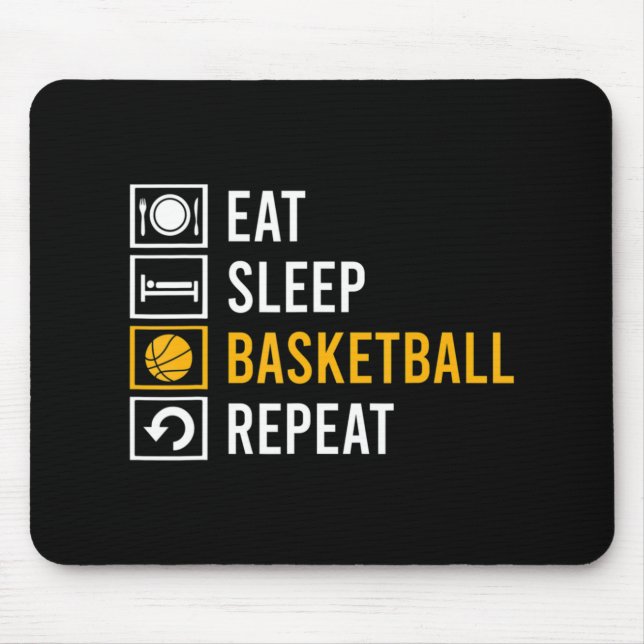 ESSEN SIE SLEEP BASKETBALL WIEDERHOLEN MOUSEPAD (Vorne)