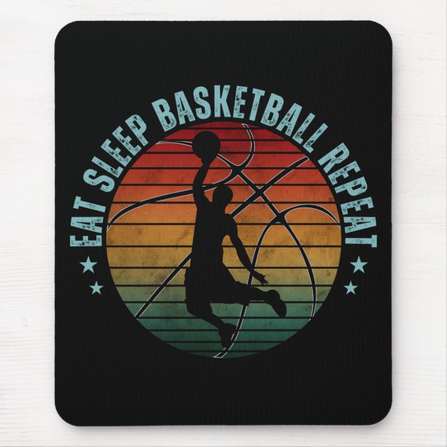 ESSEN SIE SLEEP BASKETBALL WIEDERHOLEN MOUSEPAD (Vorne)
