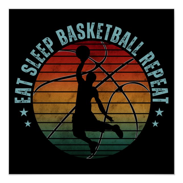 ESSEN SIE SLEEP BASKETBALL WIEDERHOLEN POSTER (Vorderseite)