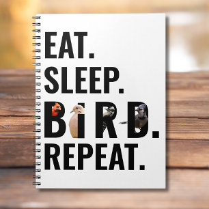 Essen Sie Sleep Bird Repeat Bird Watcher Notizblock