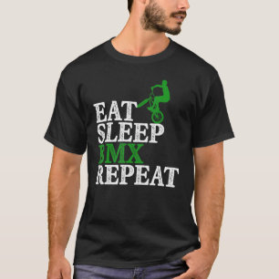 Essen Sie Sleep Bmx Wiederholen Fahrradübersicht T-Shirt