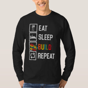 Essen Sie Sleep Build Repetier Bricks Master Build T-Shirt