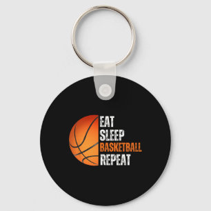 Essen Sie Sleep Bysketbyll Wiederholung Geschenk f Schlüsselanhänger