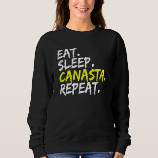 Essen Sie Sleep Canasta Repeat Card Game Sweatshirt