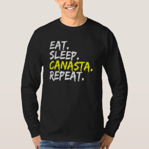 Essen Sie Sleep Canasta Repeat Card Game T-Shirt
