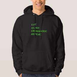 Essen Sie Sleep Crossgolf Wiederholung für urbane Hoodie