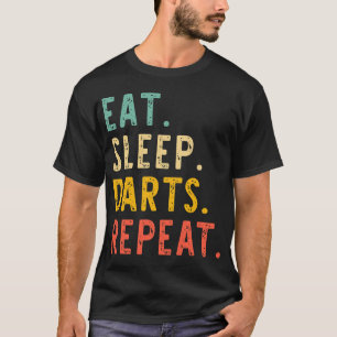 Essen Sie Sleep Darts Player Team Lover Retro Vint T-Shirt