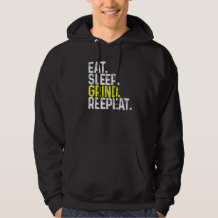 Essen Sie Sleep Grind Wiederholen Gamer Gaming Hoodie