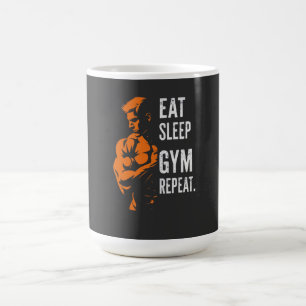 Essen Sie Sleep Gym Repeat Workout T - Shirt Kaffeetasse