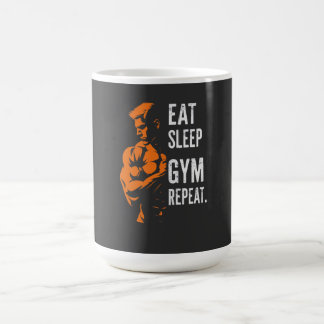 Essen Sie Sleep Gym Repeat Workout T - Shirt Kaffeetasse