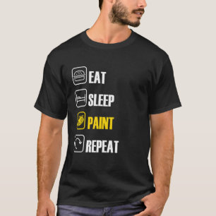 Essen Sie Sleep Paint Repeat Brush Artist Master M T-Shirt