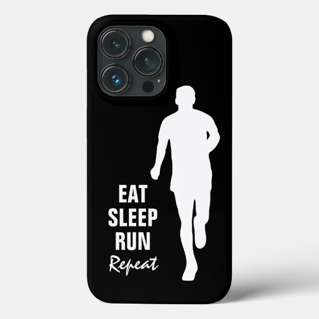 Essen Sie Sleep Run Wiederholen Runner-Silhouette Case-Mate iPhone Hülle (Rückseite)