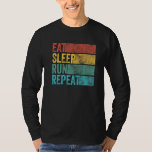 Essen Sie Sleep-Run Wiederholung Track und Feldmar T-Shirt