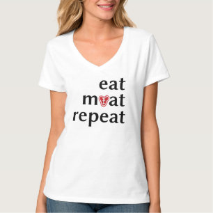 Essen Sie Tier-Dament-stück der T-Shirt