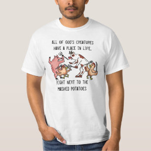 Essen Sie Tier-Spaß-Wertt-stück T-Shirt