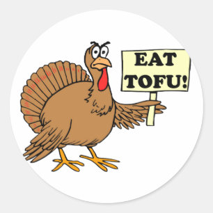 Essen Sie Tofu Runder Aufkleber