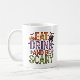 Essen Sie trinken und Beängstigendes Halloween-Par Kaffeetasse