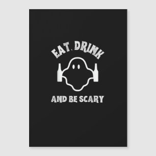 Essen Sie trinken und Beängstigendes Halloween-Par Magnetkarte