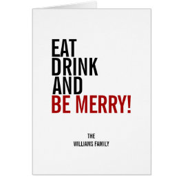 Essen Sie trinken und genießen Sie die Grußkarte f