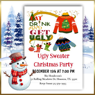 Essen Sie trinken und genießen Sie unheimlich Weih Einladung