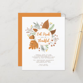 Essen Sie trinken und seien Sie dankbar Erntedank 