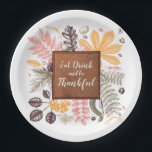 Essen Sie trinken und seien Sie dankbar Pappteller<br><div class="desc">Skizzen von Herbst- und Herbstblättern und Beeren in Braun,  Korallen,  Gold und Grün prägen diese Teller mit Essen,  Trinken und Seien Sie dankbar in schicken Schriften. Ideal für Erntedank,  Herbst oder Herbst Geschenke. PASSENDE Artikel in unserem Geschäft.</div>