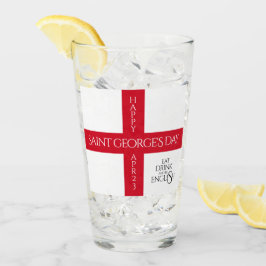 Essen Sie trinken und seien Sie englische St Georg Glas