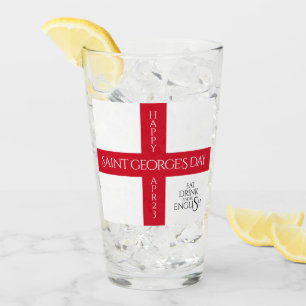Essen Sie trinken und seien Sie englische St Georg Glas