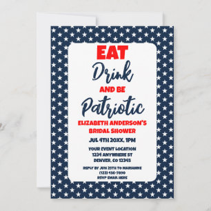 Essen Sie trinken und seien Sie Patriotisches Brau Einladung
