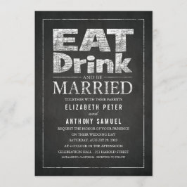 Essen Sie trinken und seien Sie Verheiratete einzi Einladung