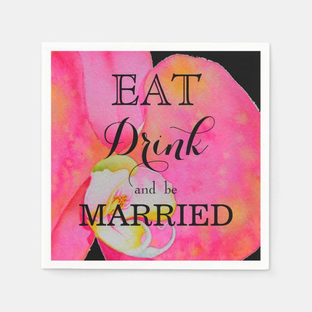 Essen Sie trinken und Verheiratet sein Serviette (Vorderseite)