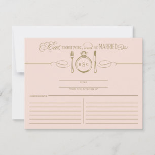 Essen Sie trinken und Verheiratete Rose und Goldre