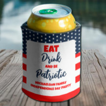 Essen Sie trinken und werden Sie Patriotic 4. Juli
