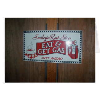 Essen Sie u. erhalten Sie Gas-Erholungs-Halt