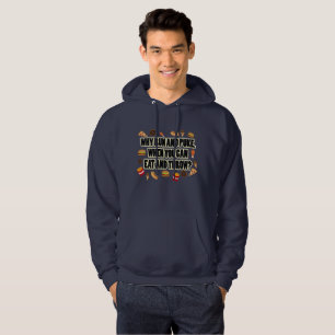 Essen Sie und werfen Sie KugelstoßenDiscusHoodie Hoodie
