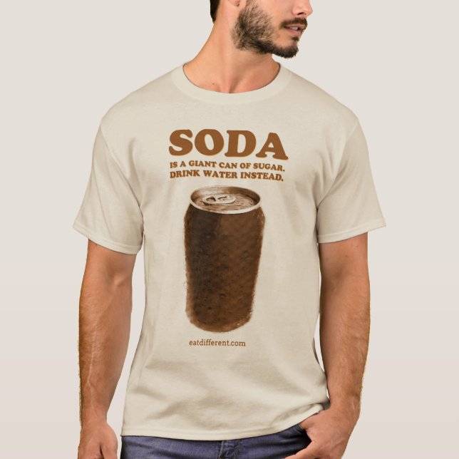 Essen Sie unterschiedliches: Trinken Sie nicht T-Shirt (Vorderseite)