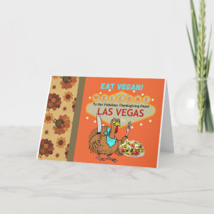 Essen Sie Vegan Las Vegas Erntedank Card Feiertagskarte