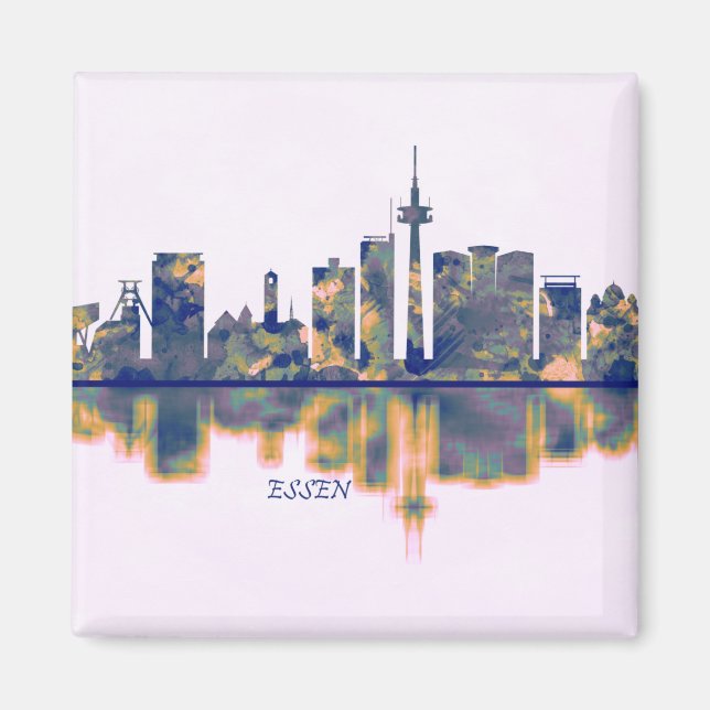 Essen Skyline Magnet (Vorne)