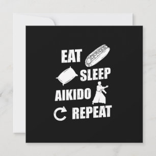 Essen Sleep Aikido Wiederholung Geschenk Idee Einladung