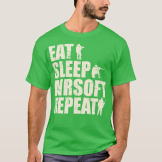 Essen Sleep Airsoft Wiederholung T-Shirt