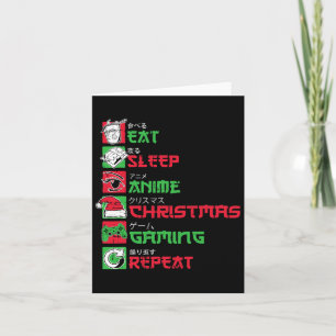 Essen Sleep Anime Gaming Weihnachten Pajama Weihna Karte