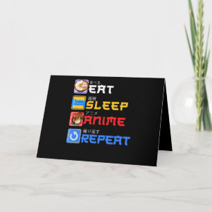 Essen Sleep Anime Wiederholung Geschenk Idee Cospl Karte